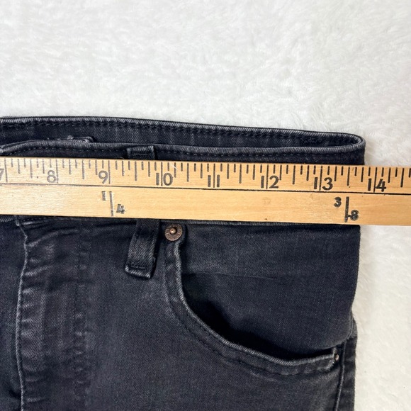 Levi's 726 Flare Jeans Black Wash Women's Size 29x30 Stretch High Waist Denim - Picture 5 of 10